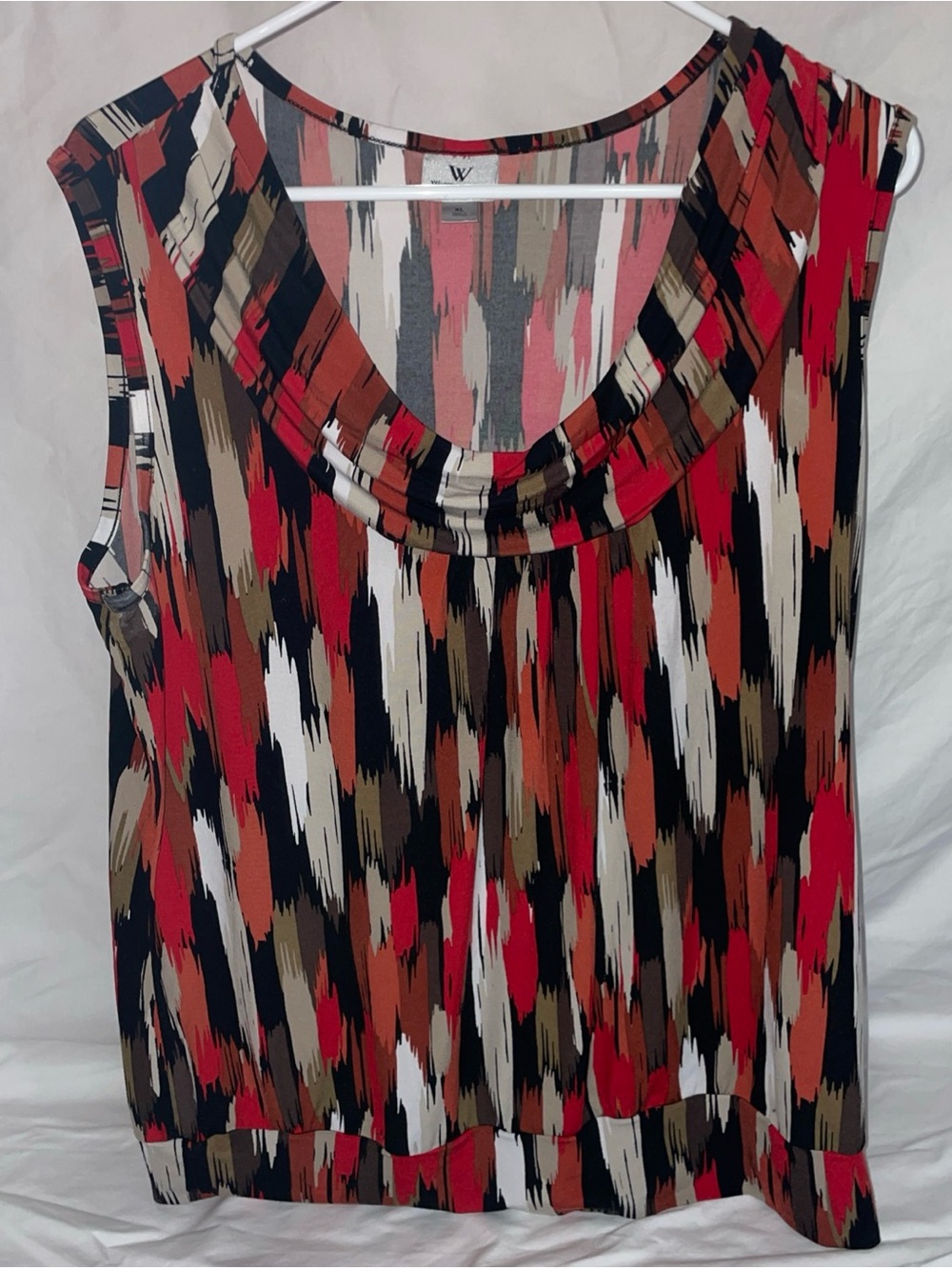 Worthington Sleeveless Cowl Neck Top - Red, Black, Brown, Cream, White